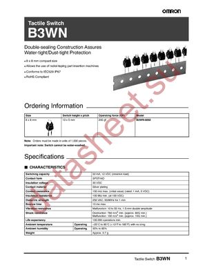 B3WN-6002 datasheet  